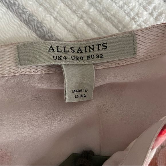 Allsaints Slvina Momo Handkerchief Skirt. Floral High Low Wrap look NWT US 0 - Picture 14 of 14